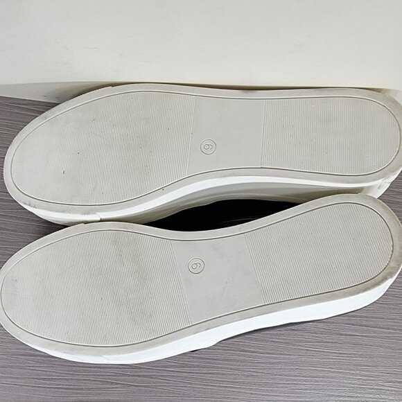 J/Slides Wedge/Platform Slip On Sneaker, Black Leather, Womens Size 9 US - Picture 11 of 12